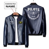Thumbnail for Pilots Looking Down at People Since 1903 Designed PU Leather Jackets