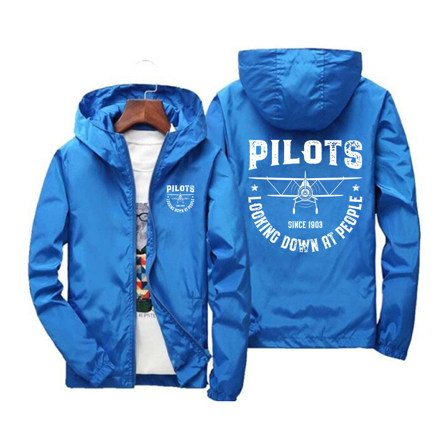 Pilots Looking Down at People Since 1903 Designed Windbreaker Jackets