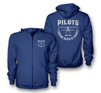 Thumbnail for Pilots Looking Down at People Since 1903 Designed Zipped Hoodies