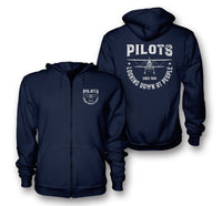 Thumbnail for Pilots Looking Down at People Since 1903 Designed Zipped Hoodies