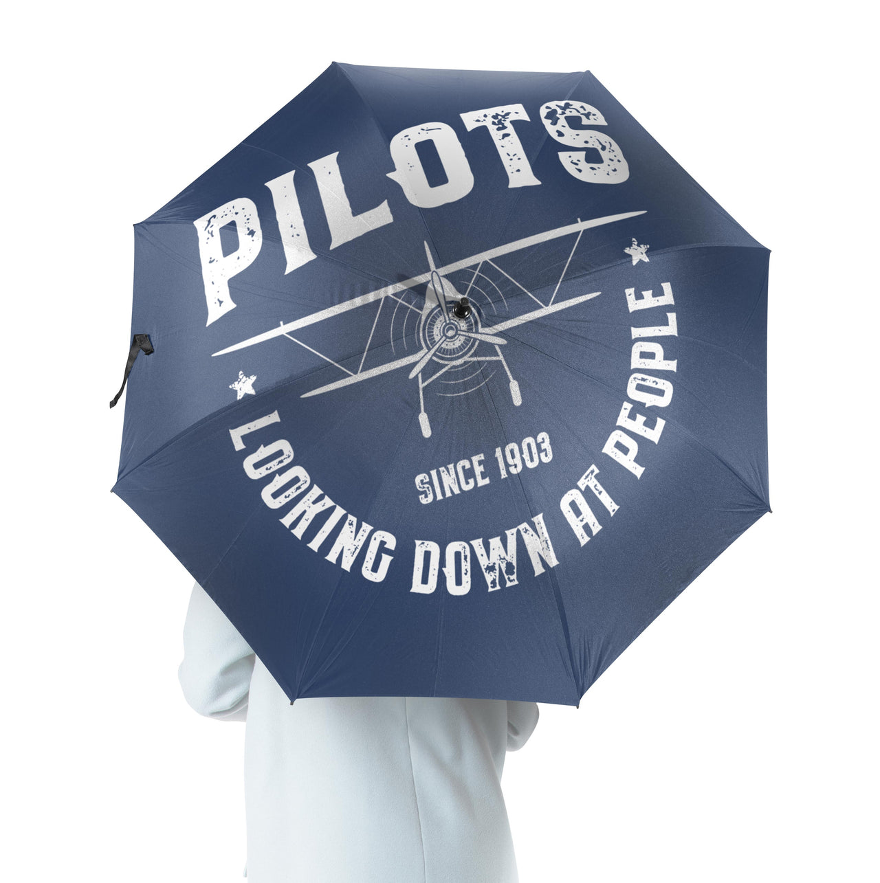 Pilots Looking Down at People Since 1903 Designed Umbrella