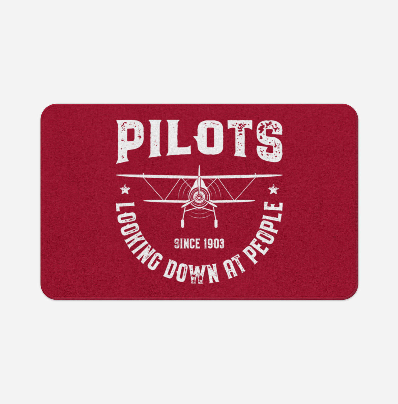 Pilots Looking Down at People Since 1903 Designed Bath Mats