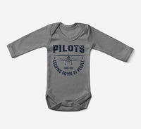 Thumbnail for Pilots Looking Down at People Since 1903 Designed Baby Bodysuits