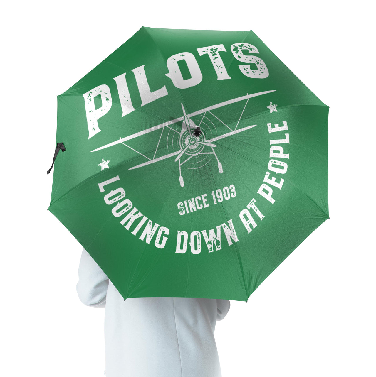 Pilots Looking Down at People Since 1903 Designed Umbrella