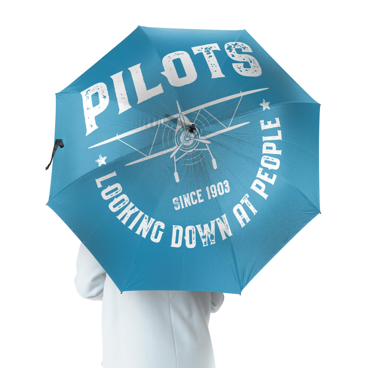 Pilots Looking Down at People Since 1903 Designed Umbrella