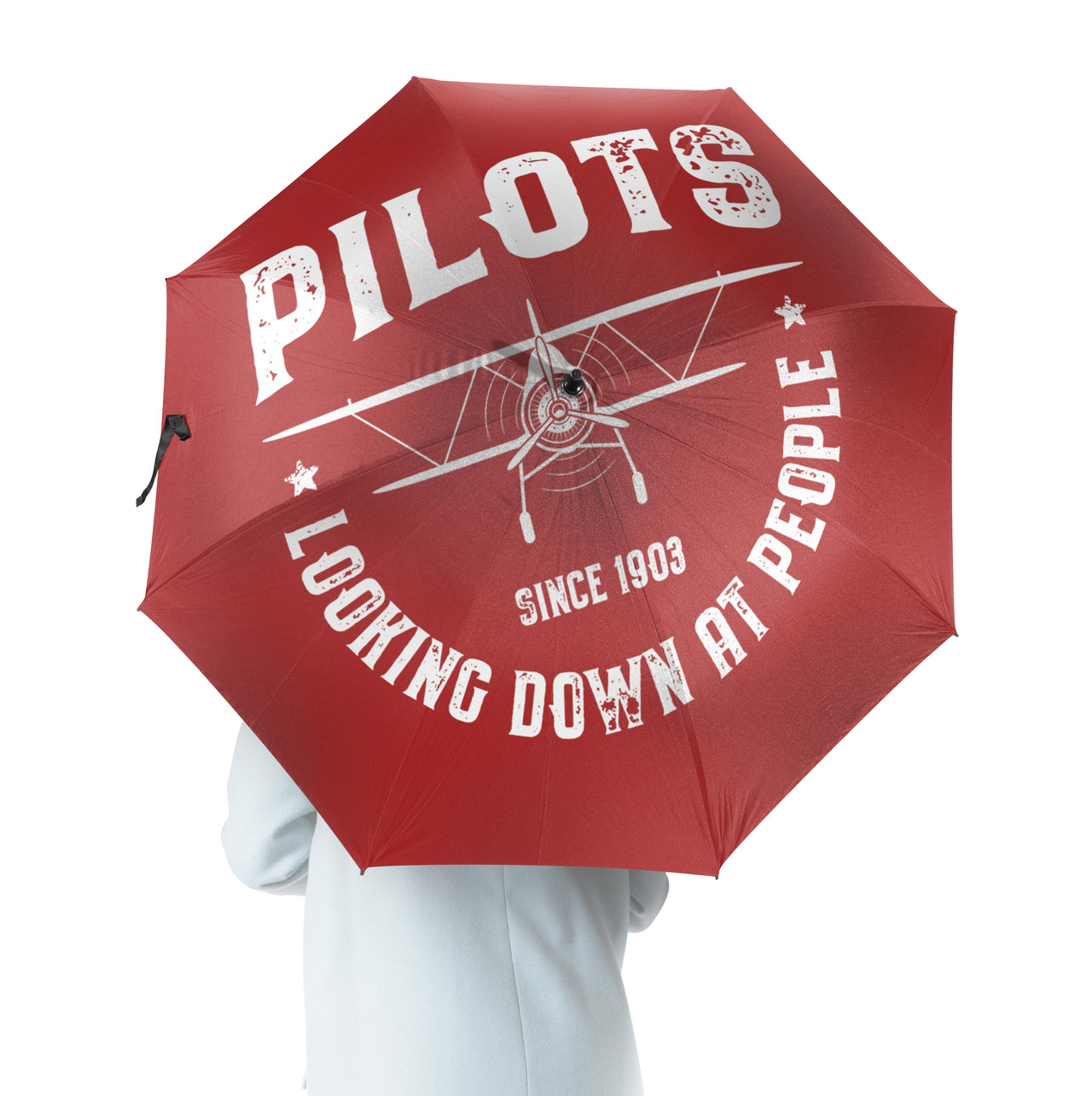 Pilots Looking Down at People Since 1903 Designed Umbrella