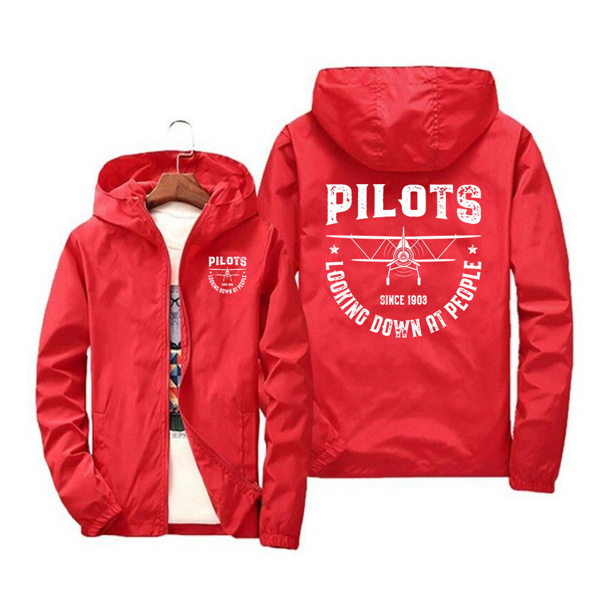 Pilots Looking Down at People Since 1903 Designed Windbreaker Jackets