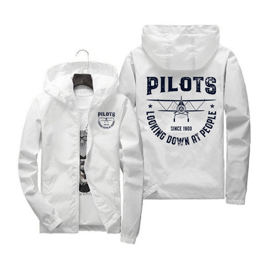 Pilots Looking Down at People Since 1903 Designed Windbreaker Jackets
