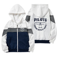 Thumbnail for Pilots Looking Down at People Since 1903 Designed Colourful Zipped Hoodies