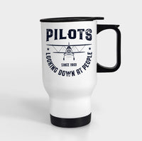 Thumbnail for Pilots Looking Down at People Since 1903 Designed Travel Mugs (With Holder)