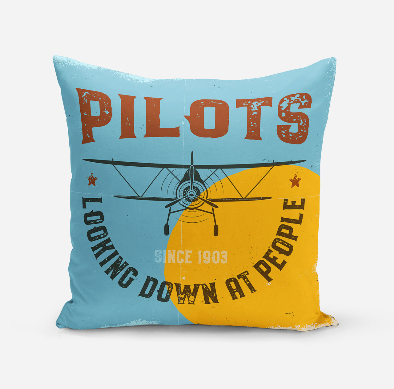 Pilots Looking Down at People Since 1903 Designed Pillows