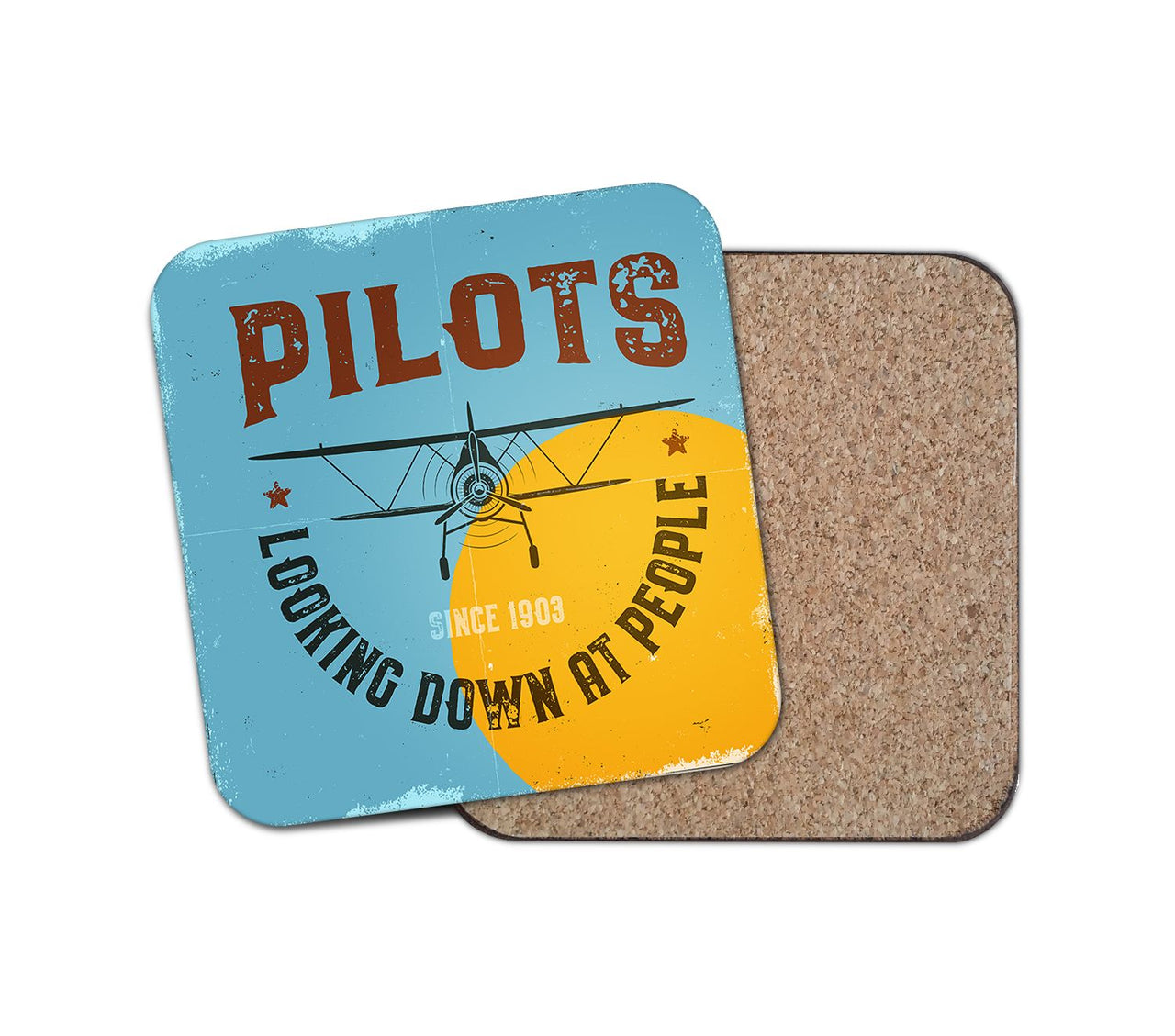 Pilots Looking Down at People Since 1903 Designed Coasters