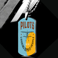 Thumbnail for Pilots Looking Down at People Since 1903 Designed Metal Necklaces