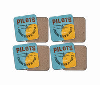 Thumbnail for Pilots Looking Down at People Since 1903 Designed Coasters
