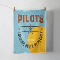 Thumbnail for Pilots Looking Down at People Since 1903 Designed Towels