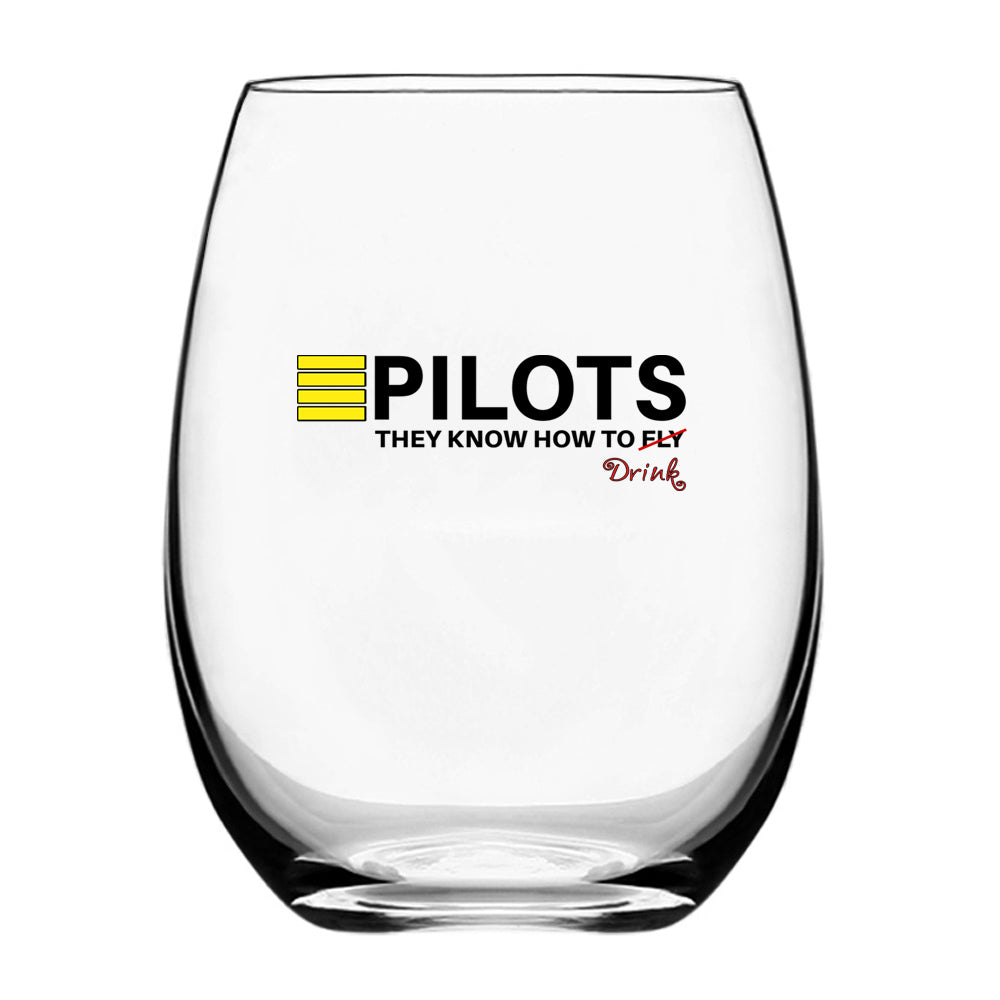 Pilots They Know How To Drink Designed Water & Drink Glasses
