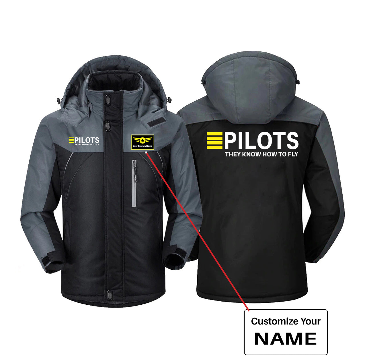 Pilots They Know How To Fly Designed Thick Winter Jackets