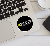 Thumbnail for Pilots They Know How To Fly Black Designed Stickers