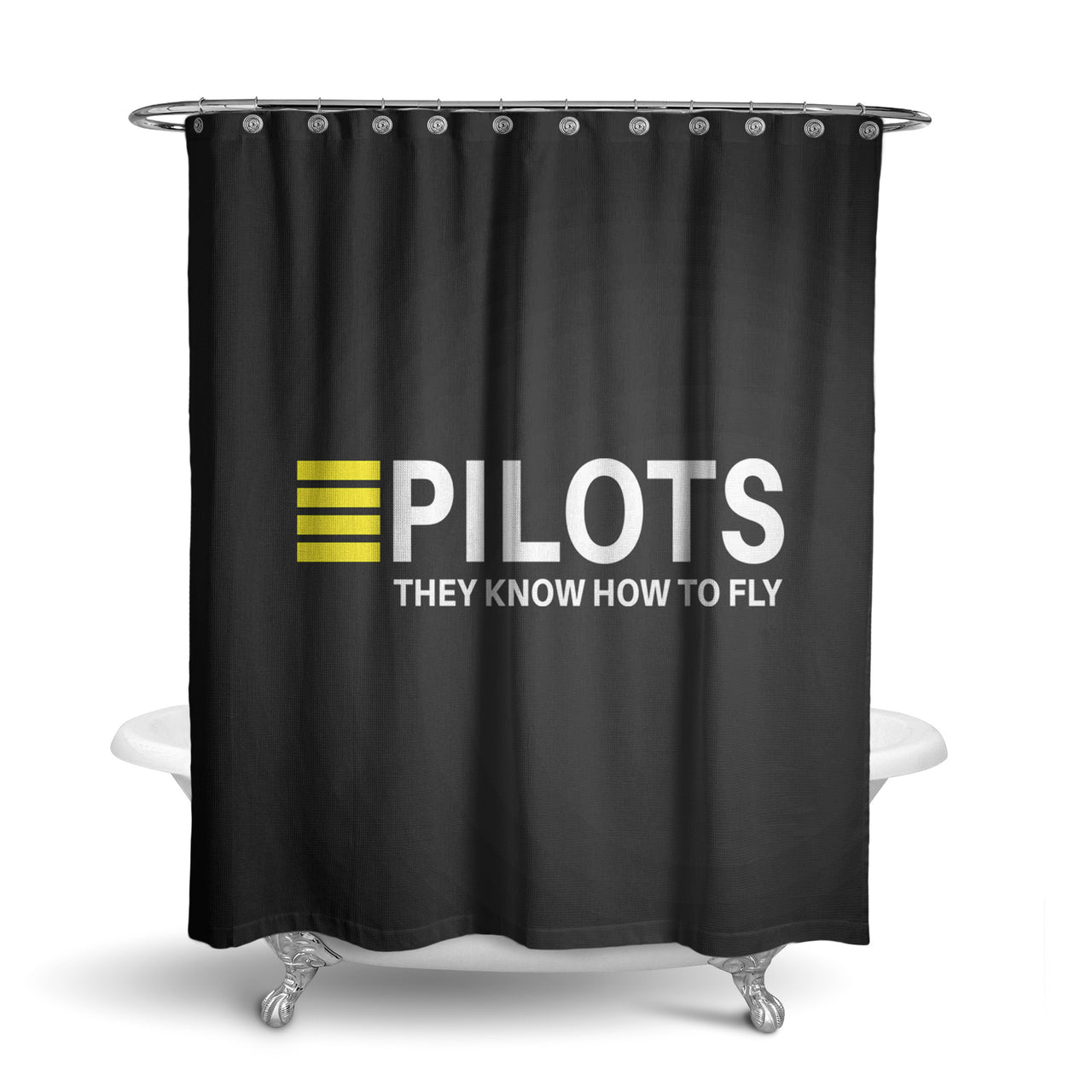 Pilots They Know How To Fly Designed Shower Curtains