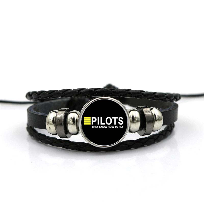 Pilots They Know How To Fly Designed Leather Bracelets
