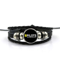 Thumbnail for Pilots They Know How To Fly Designed Leather Bracelets
