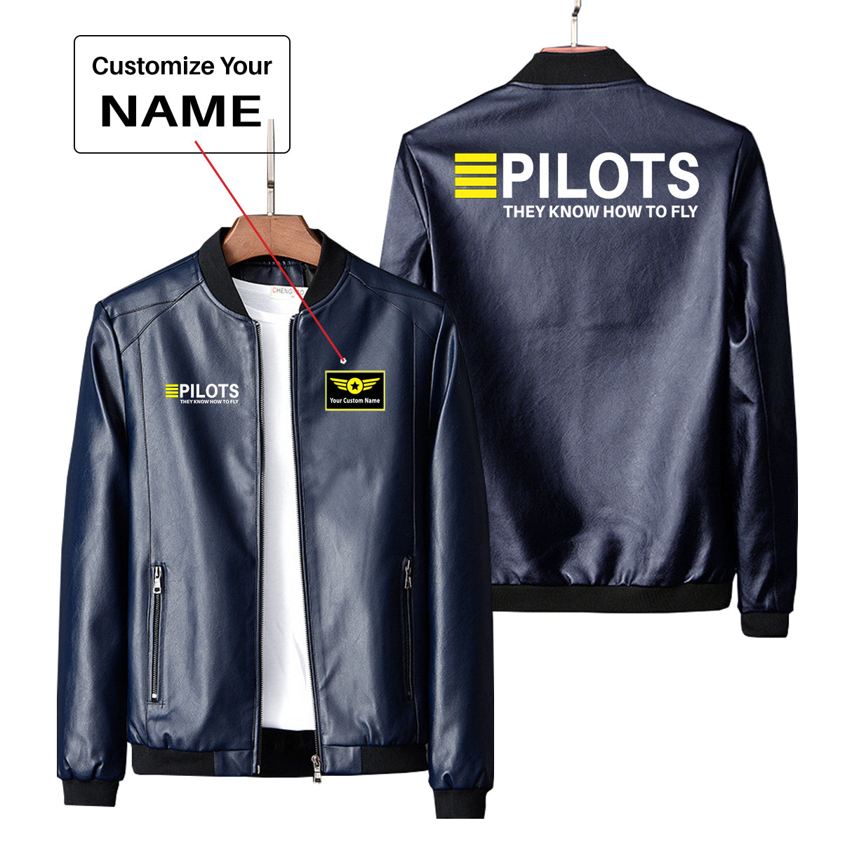 Pilots They Know How To Fly Designed PU Leather Jackets