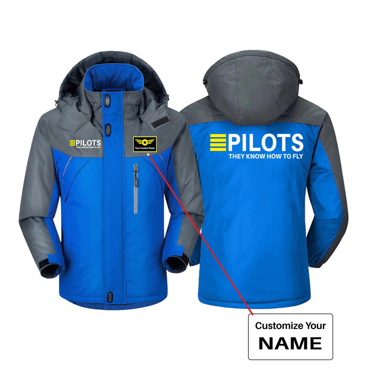 Pilots They Know How To Fly Designed Thick Winter Jackets