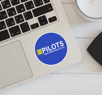 Thumbnail for Pilots They Know How To Fly Blue Designed Stickers