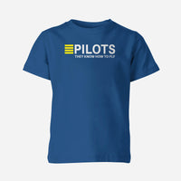 Thumbnail for Pilots They Know How To Fly Designed Children T-Shirts