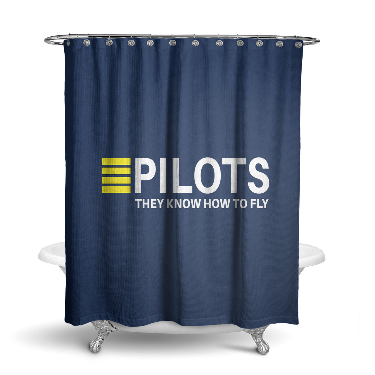 Pilots They Know How To Fly Designed Shower Curtains