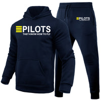 Thumbnail for Pilots They Know How To Fly Designed Hoodies & Sweatpants Set
