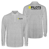 Thumbnail for Pilots They Know How To Fly Designed Long Sleeve Polo T-Shirts (Double-Side)