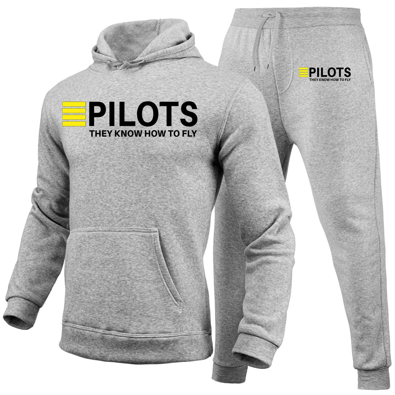 Pilots They Know How To Fly Designed Hoodies & Sweatpants Set