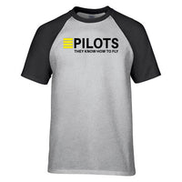 Thumbnail for Pilots They Know How To Fly Designed Raglan T-Shirts