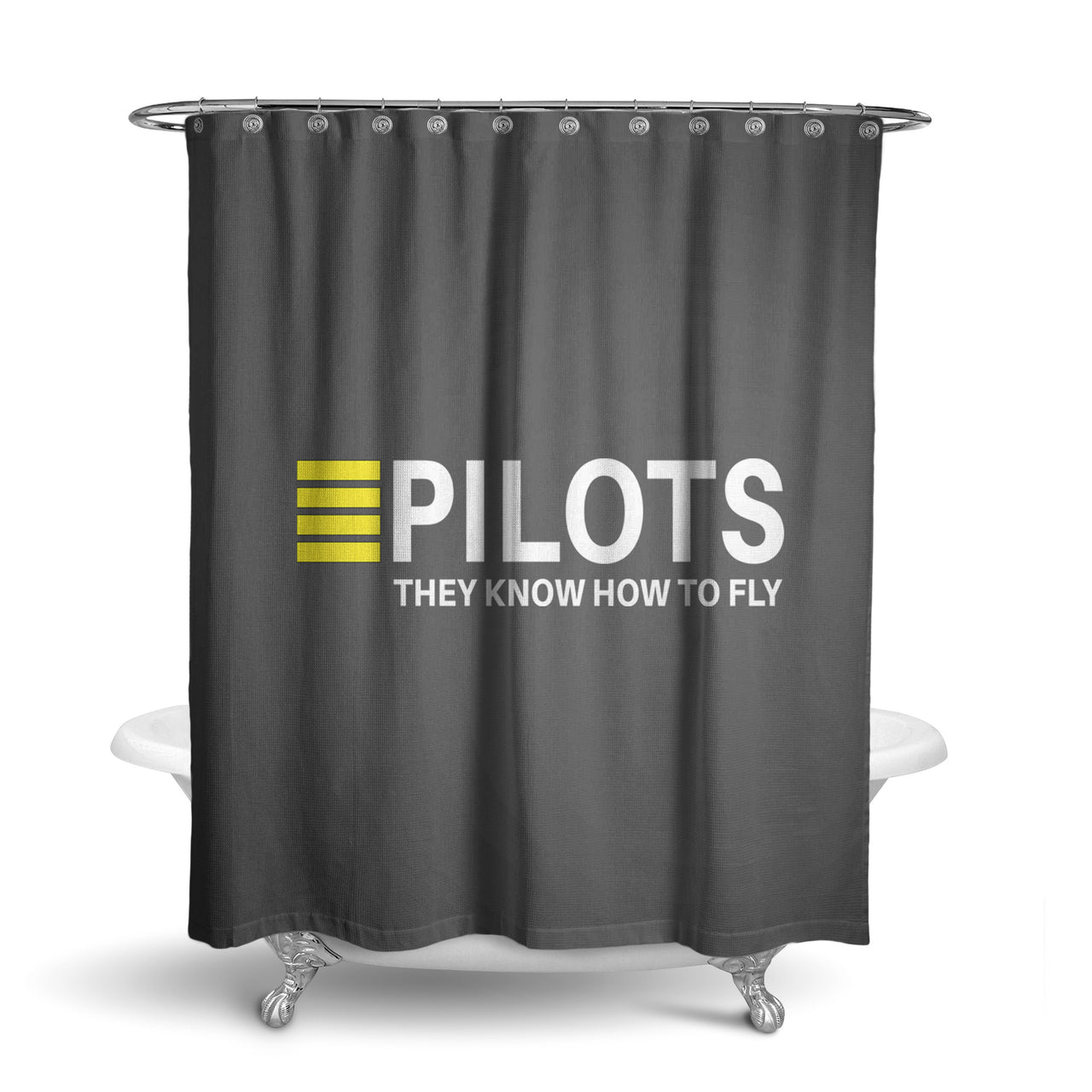 Pilots They Know How To Fly Designed Shower Curtains