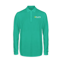 Thumbnail for Pilots They Know How To Fly Designed Long Sleeve Polo T-Shirts