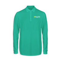 Thumbnail for Pilots They Know How To Fly Designed Long Sleeve Polo T-Shirts