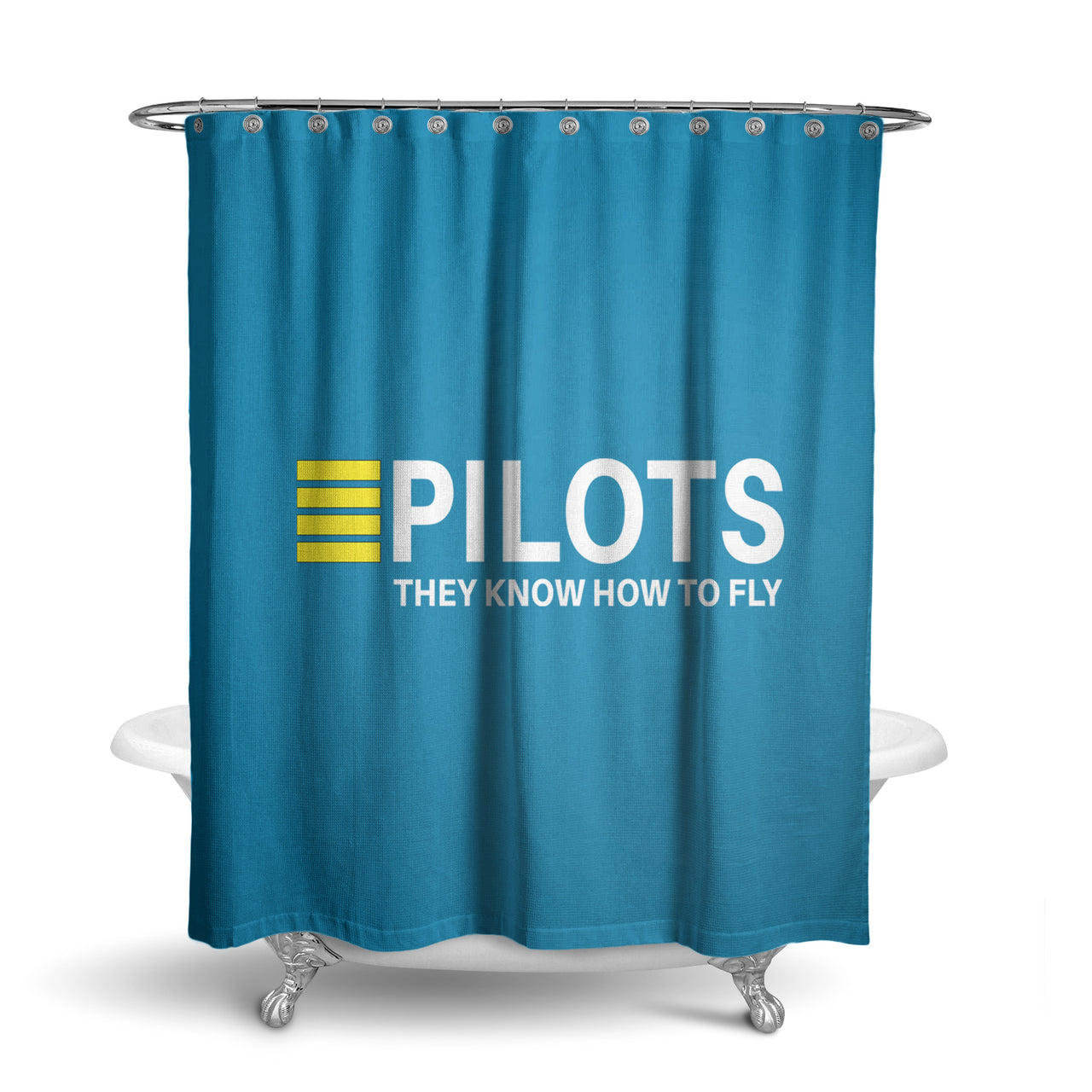 Pilots They Know How To Fly Designed Shower Curtains