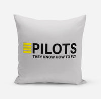Thumbnail for Pilots They Know How To Fly Designed Pillows