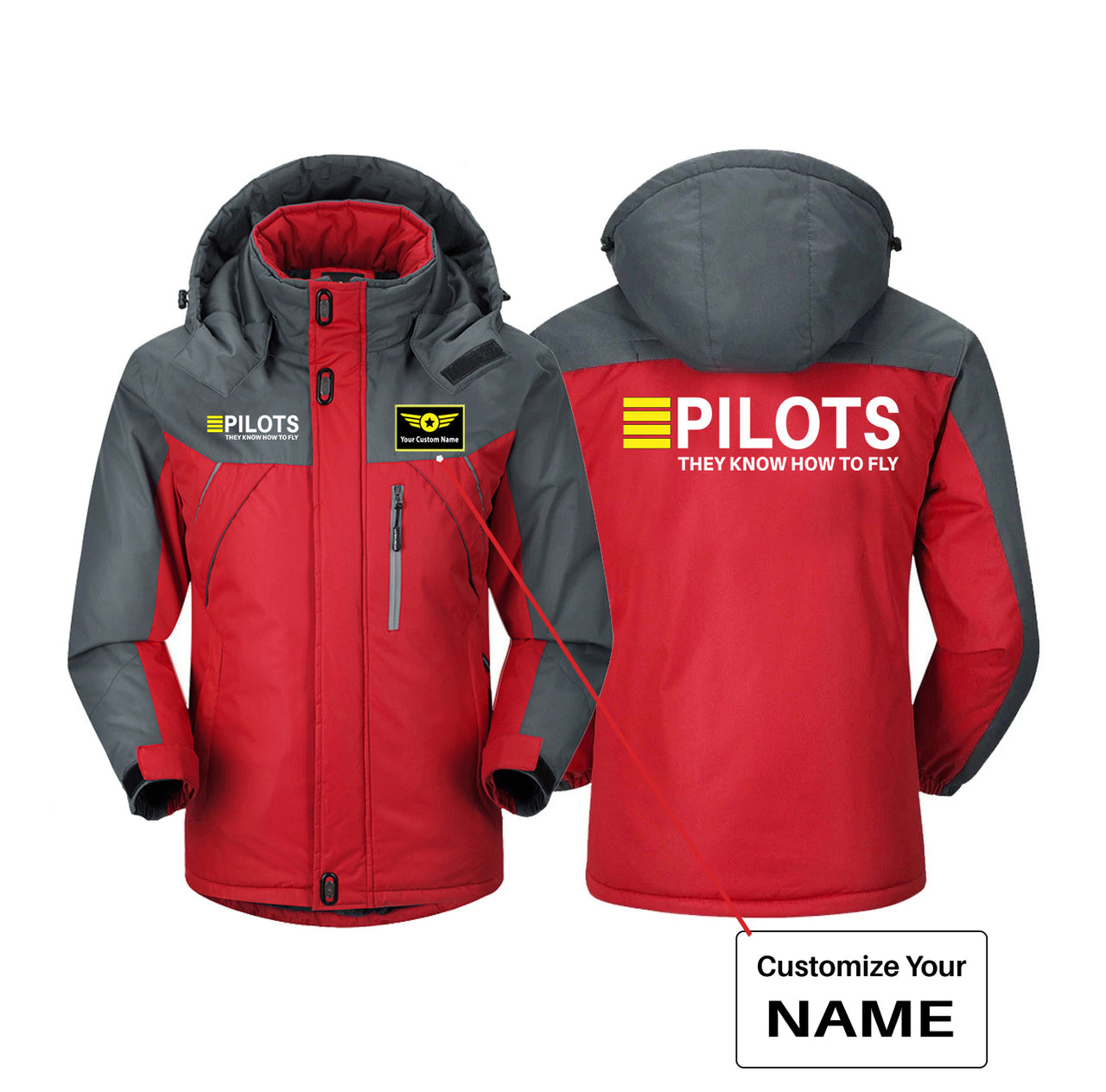 Pilots They Know How To Fly Designed Thick Winter Jackets