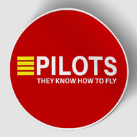 Thumbnail for Pilots They Know How To Fly Red Designed Stickers