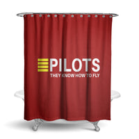 Thumbnail for Pilots They Know How To Fly Designed Shower Curtains