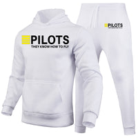 Thumbnail for Pilots They Know How To Fly Designed Hoodies & Sweatpants Set