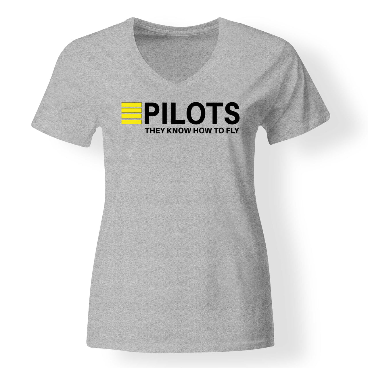 Pilots They Know How To Fly Designed V-Neck T-Shirts