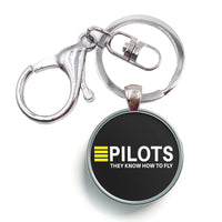 Thumbnail for Pilots They Know How To Fly Designed Circle Key Chains