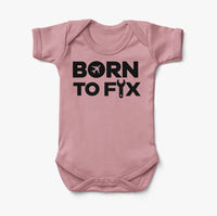 Thumbnail for Born To Fix Airplanes Designed Baby Bodysuits