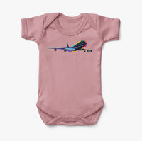 Thumbnail for Multicolor Airplane Designed Baby Bodysuits