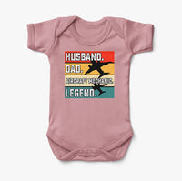 Thumbnail for Husband & Dad & Aircraft Mechanic & Legend Designed Baby Bodysuits
