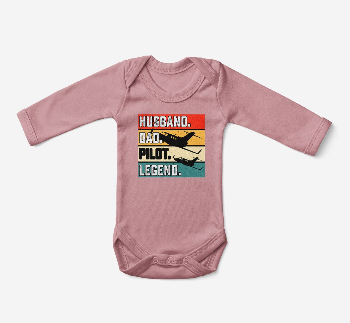 Husband & Dad & Pilot & Legend Designed Baby Bodysuits