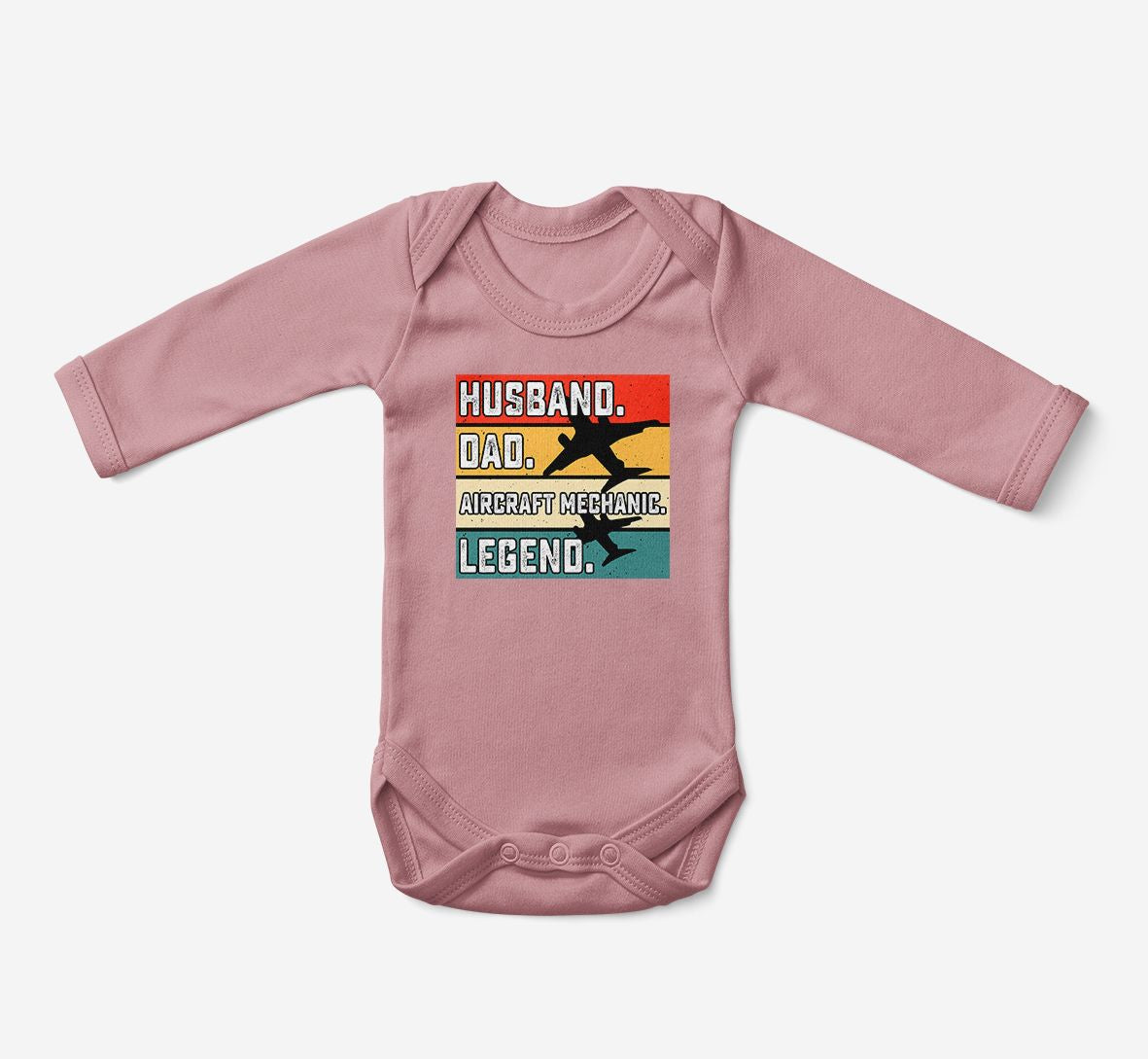 Husband & Dad & Aircraft Mechanic & Legend Designed Baby Bodysuits